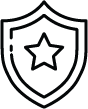 Shield icon with star symbol